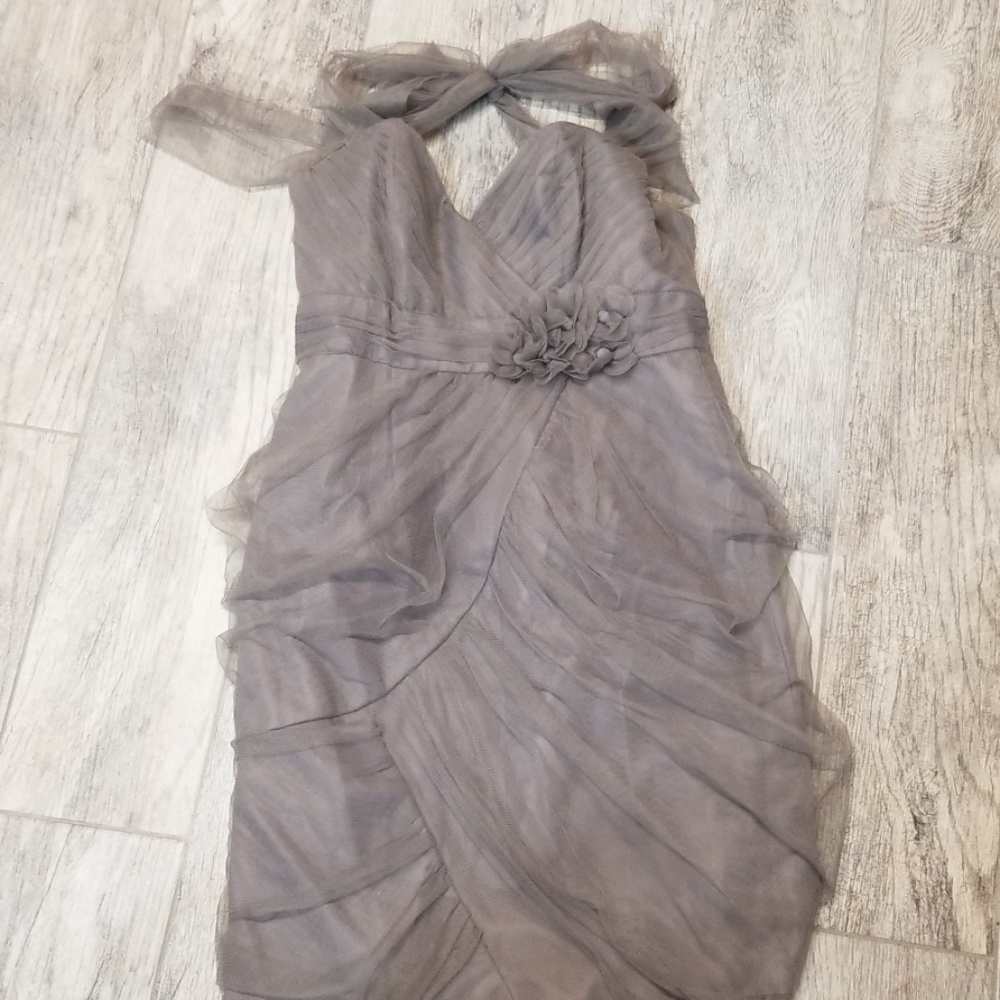 Alfred Angelo gray bridesmaids dress